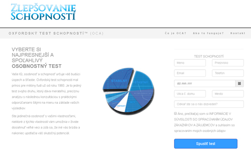 Web Test schopností